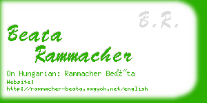 beata rammacher business card